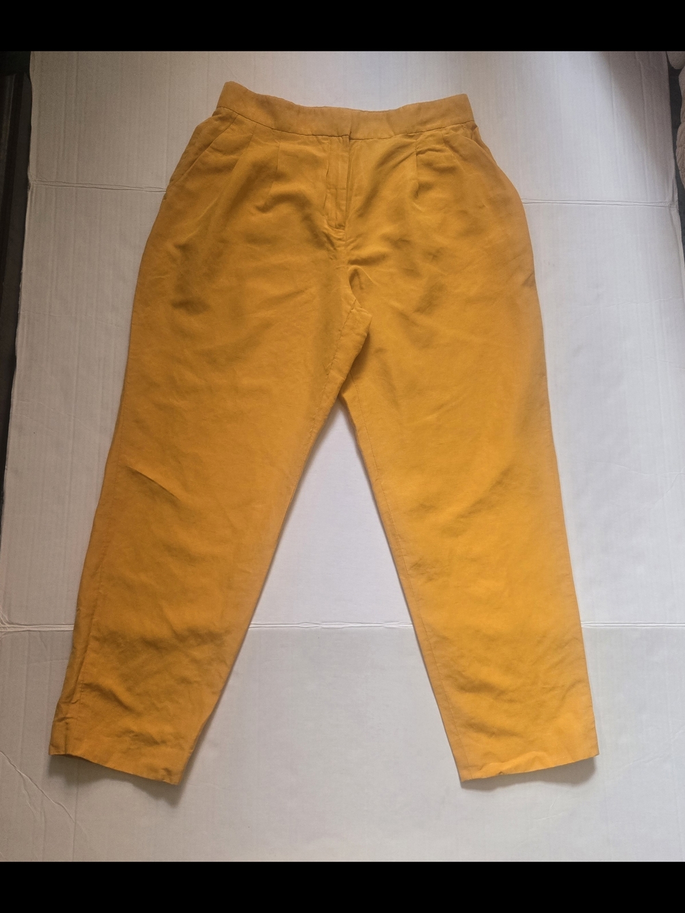 Lafayette 148 New York Mustard Yellow Chino-Style Women's Pants